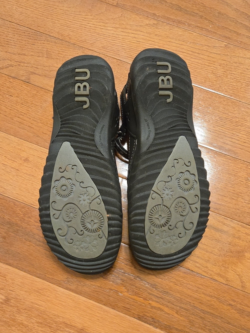 JBU Black Floral Cutout Mary Jane Flats - Picture 3 of 6